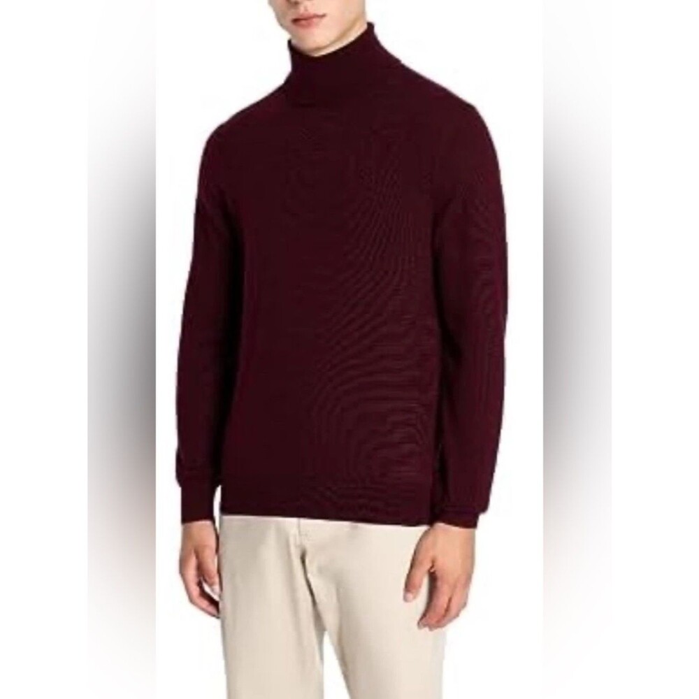 Armani Exchange NWOT 100% Virgin Wool Turtleneck Sweater Burgundy L